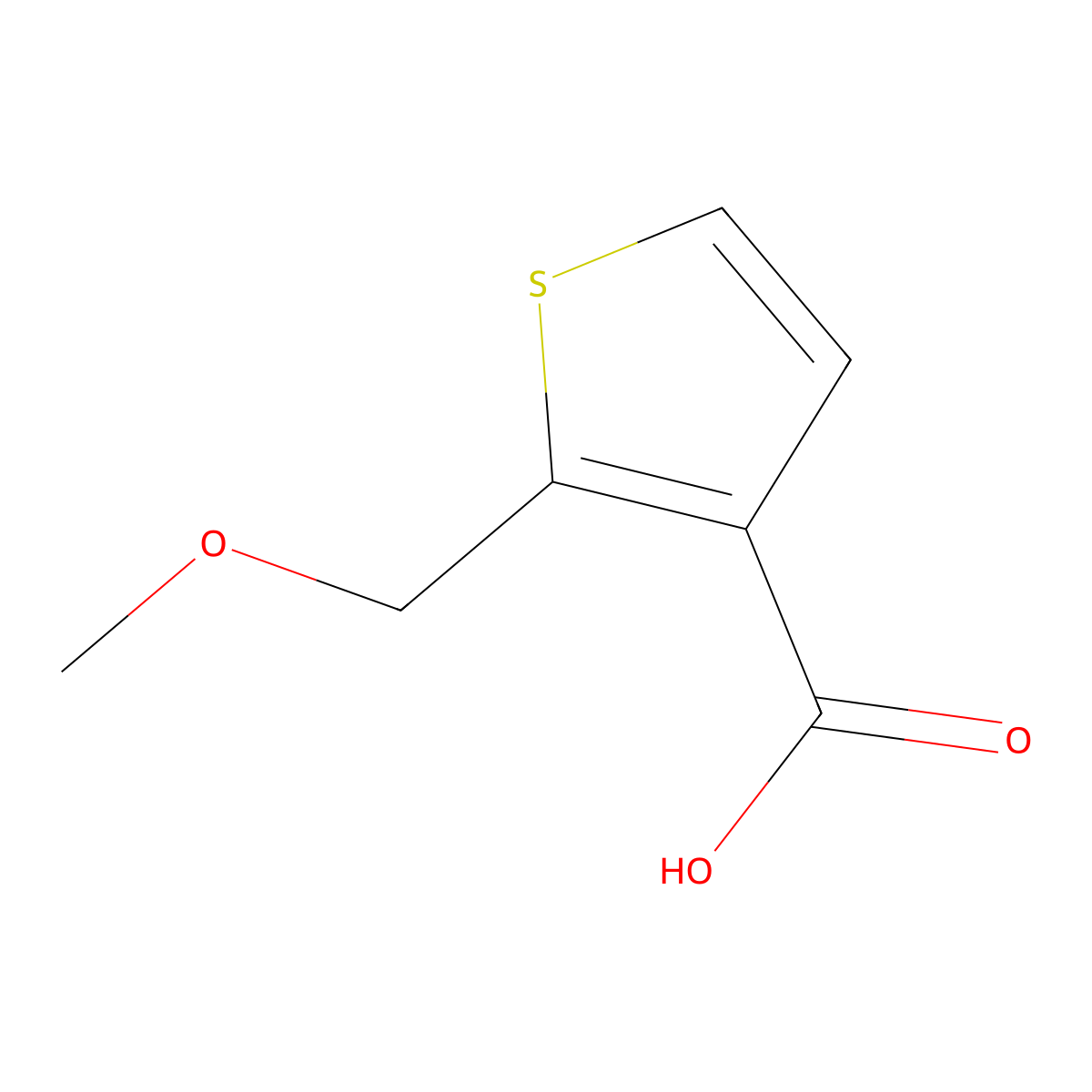 2-(Methoxymethyl)thiophene-3-carboxylic acid molecular structure, CAS 2044902-21-6
