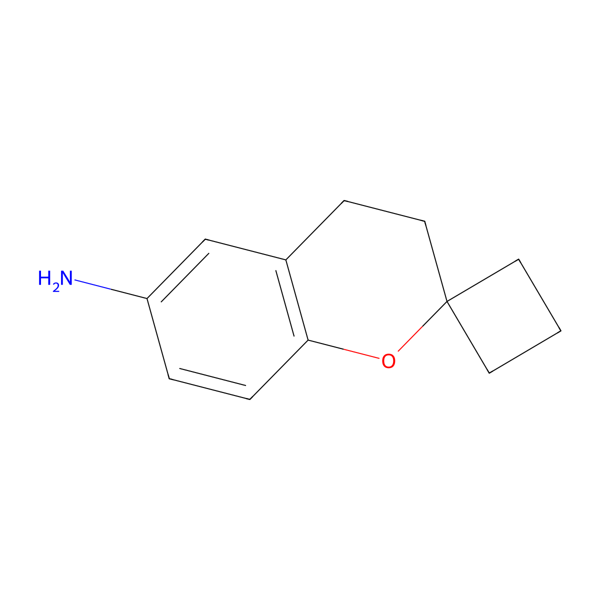 3,4-Dihydrospiro[1-benzopyran-2,1'-cyclobutane]-6-amine molecular structure, CAS 2044902-57-8