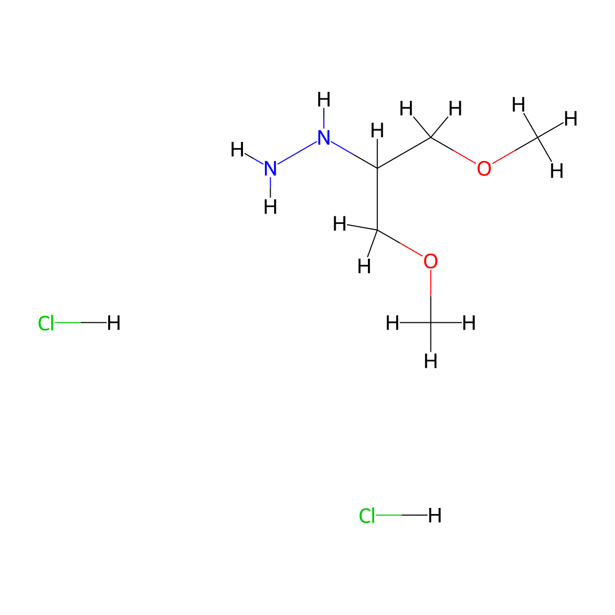 (1,3-Dimethoxypropan-2-yl)hydrazine dihydrochloride molecular structure, CAS 2044902-66-9