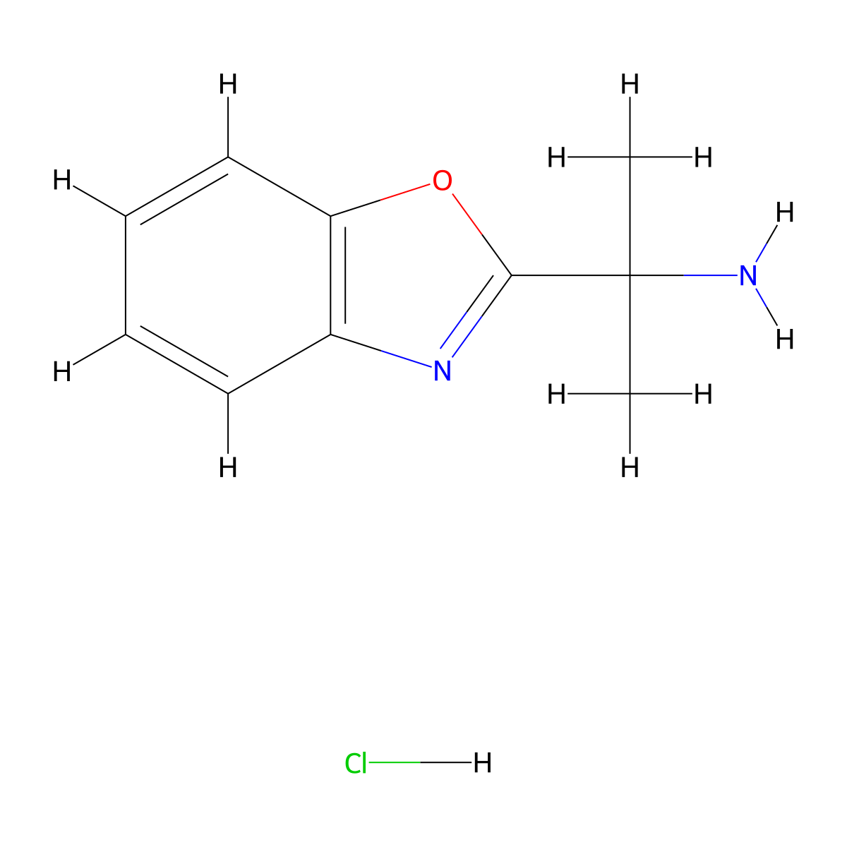 2-(1,3-Benzoxazol-2-yl)propan-2-amine hydrochloride molecular structure, CAS 2044902-78-3