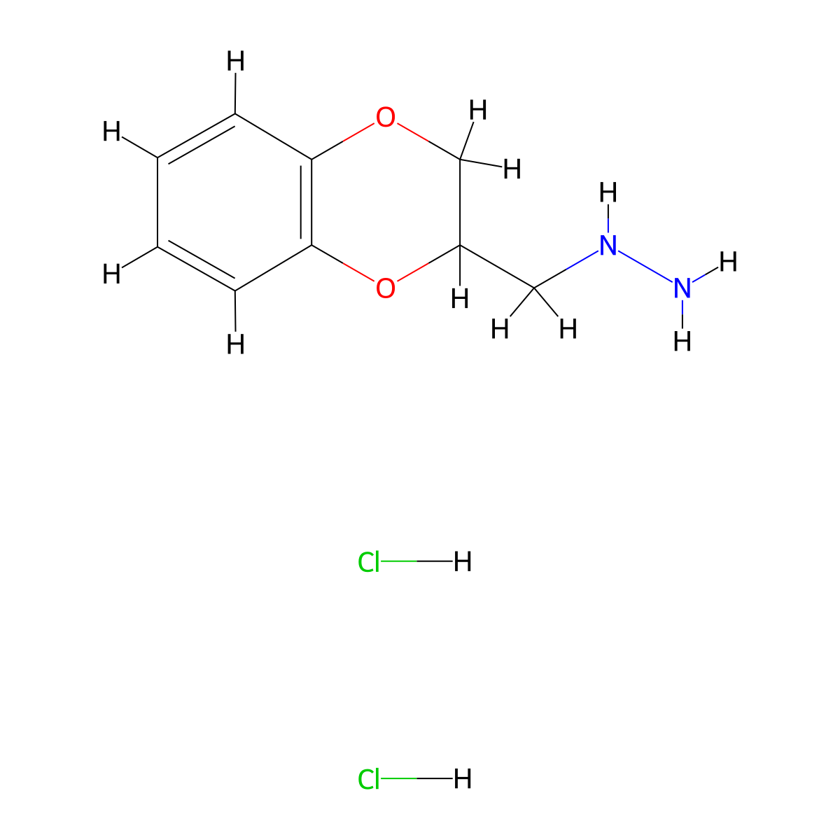 [(2,3-Dihydro-1,4-benzodioxin-2-yl)methyl]hydrazine dihydrochloride molecular structure, CAS 2044902-80-7