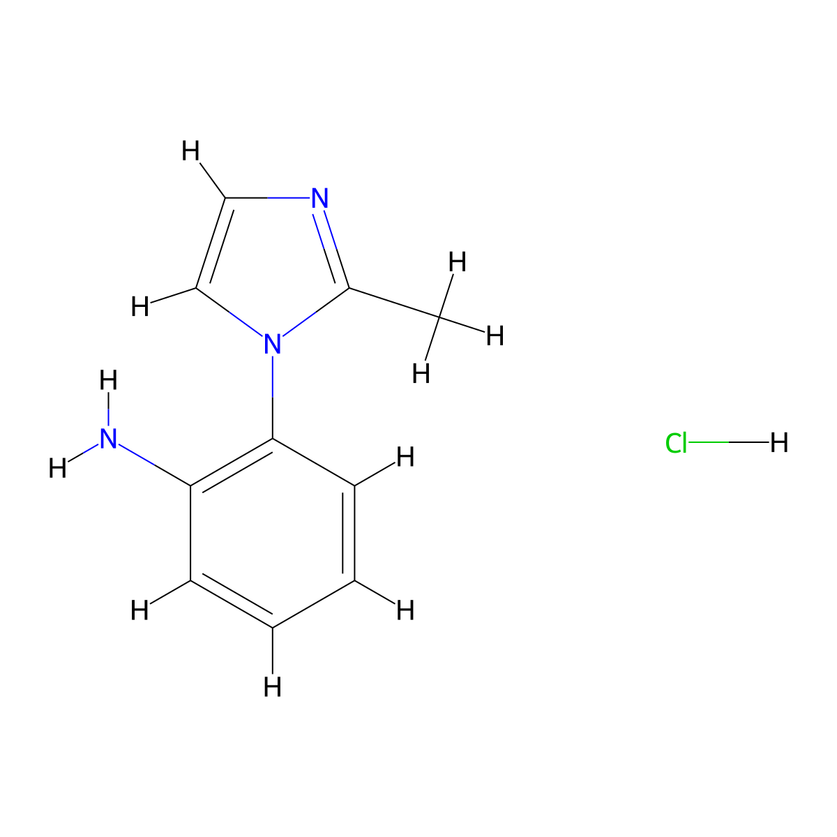 2-(2-methyl-1H-imidazol-1-yl)aniline hydrochloride molecular structure, CAS 2044902-86-3