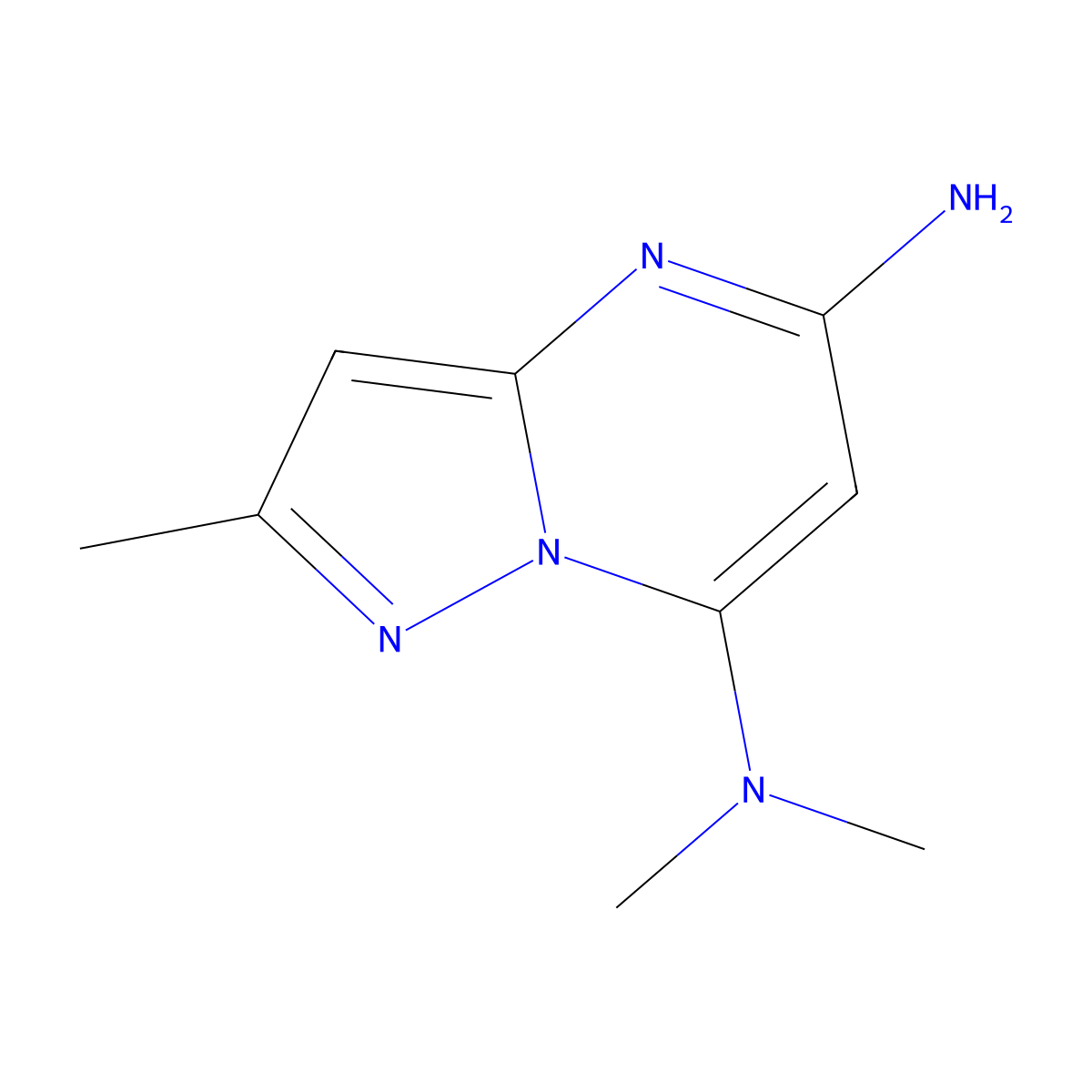 N2,N7,7-trimethylpyrazolo(1,5-a)pyrimidine-5,7-diamine molecular structure, CAS 2044903-08-2