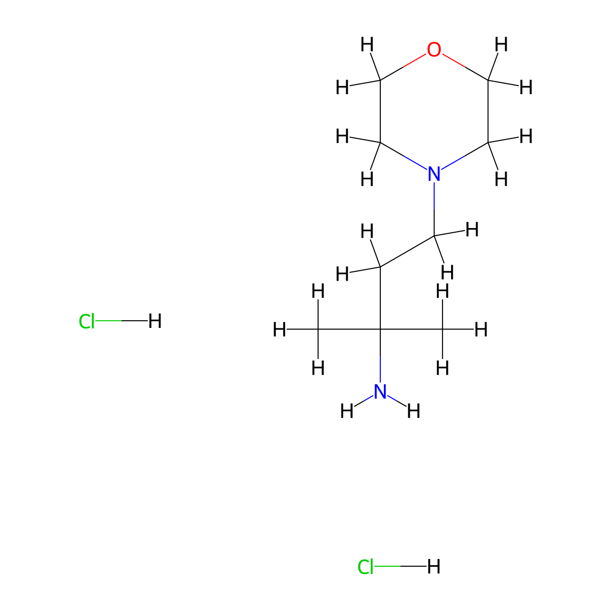 2-Methyl-4-(morpholin-4-yl)butan-2-amine dihydrochloride molecular structure, CAS 2044927-06-0