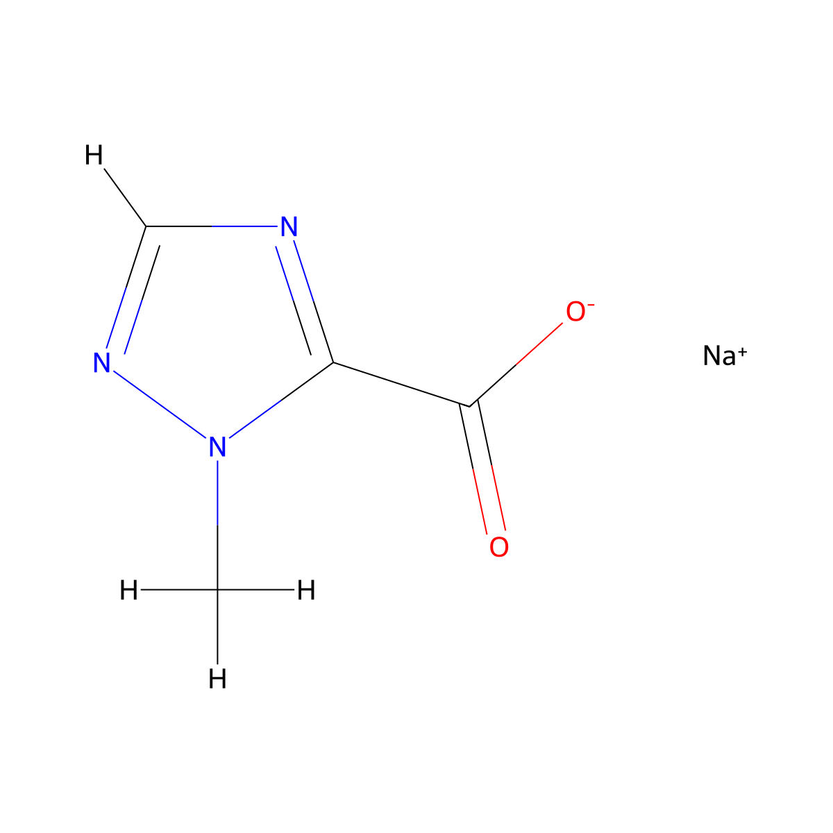 sodium 1-methyl-1H-1,2,4-triazole-5-carboxylate molecular structure, CAS 2044927-20-8