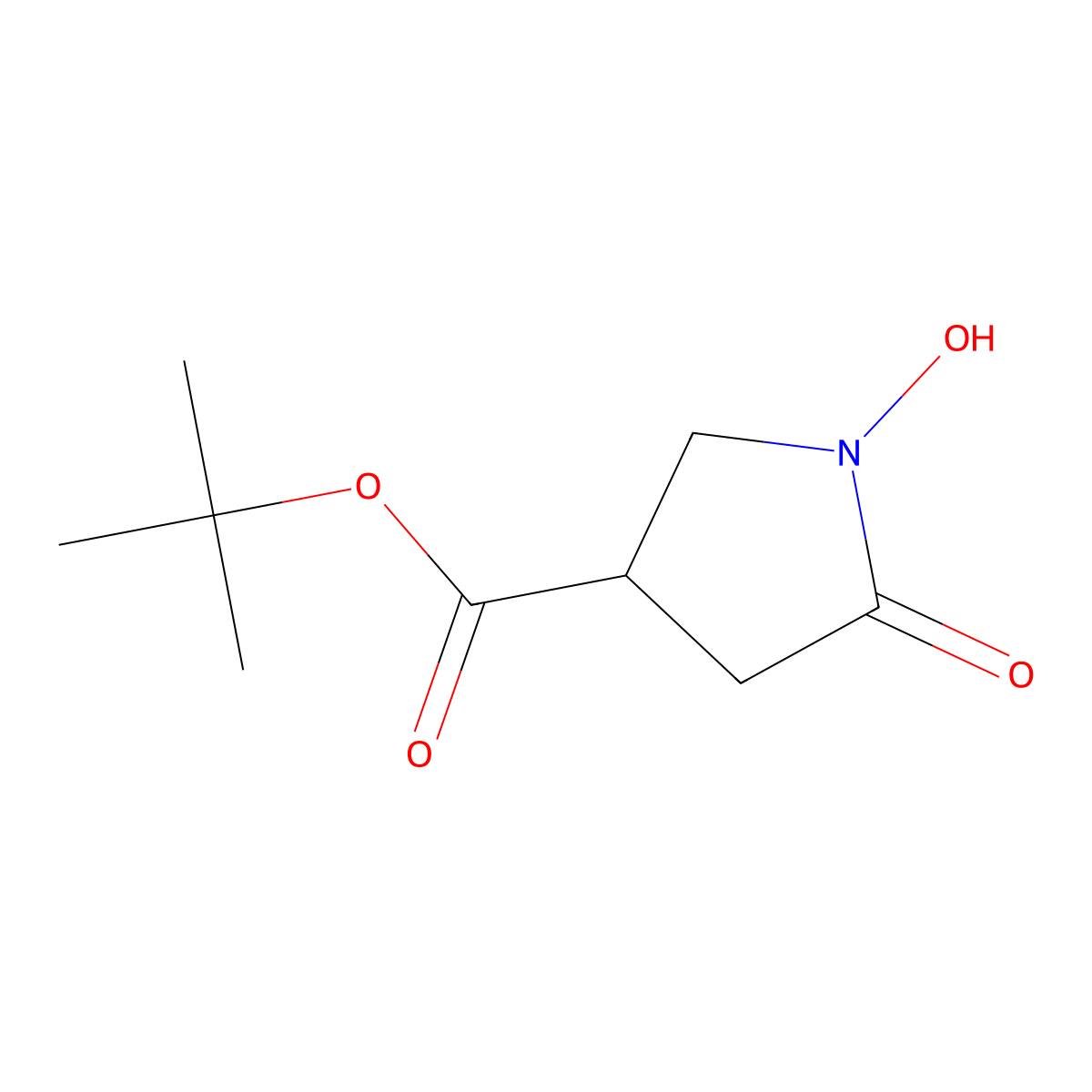 Tert-butyl 1-hydroxy-5-oxopyrrolidine-3-carboxylate molecular structure, CAS 2044927-23-1