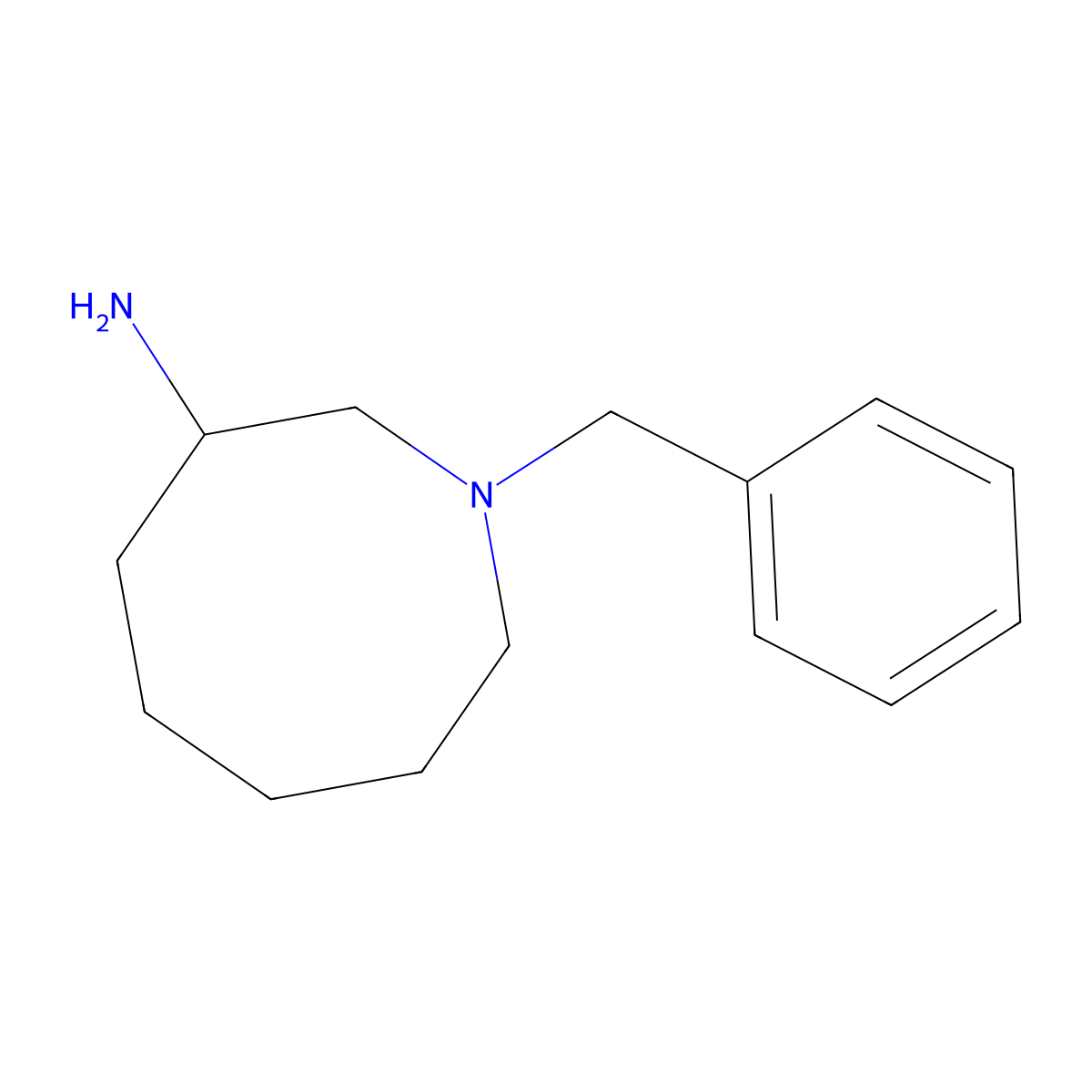 1-Benzylazocan-3-amine molecular structure, CAS 2044927-34-4