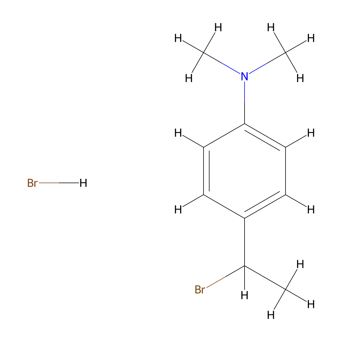 4-(1-bromoethyl)-N,N-dimethylaniline hydrobromide molecular structure, CAS 2044927-46-8