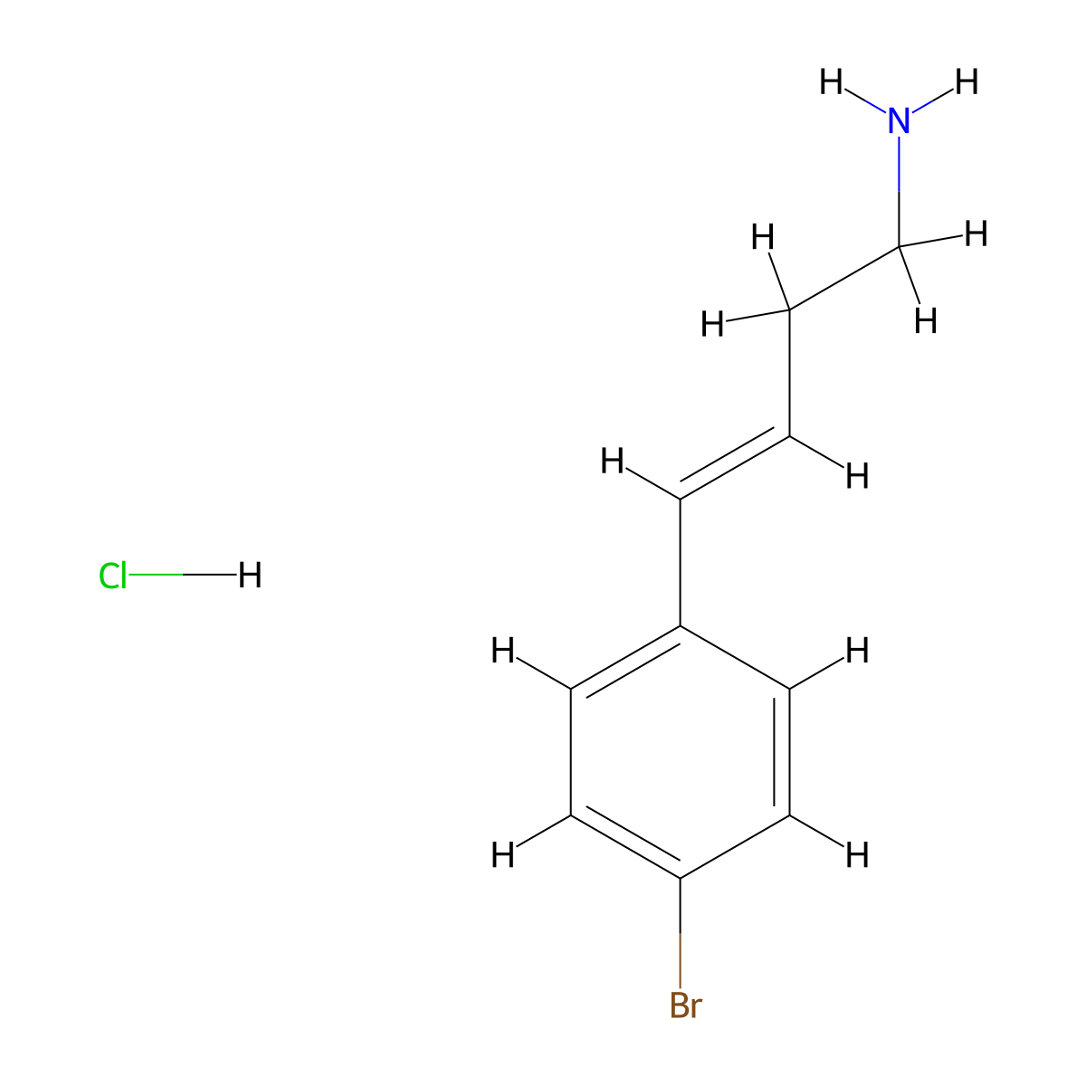 4-(4-Bromophenyl)but-3-en-1-amine hydrochloride molecular structure, CAS 2044947-03-5