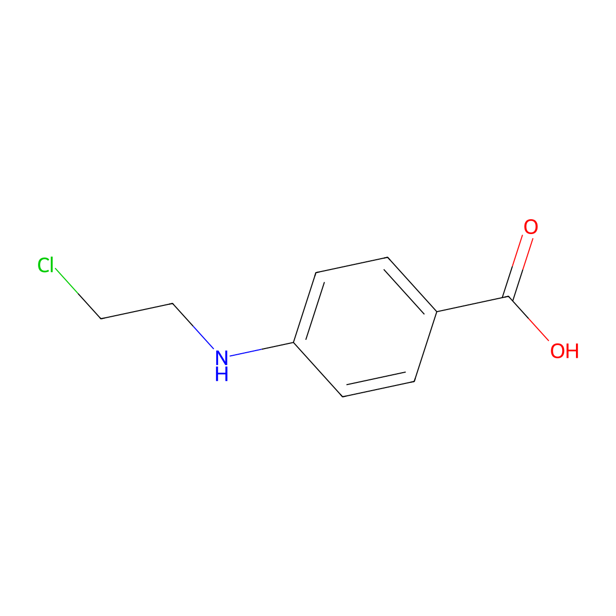 Benzoic acid, p-(2-chloroethyl)amino- molecular structure, CAS 2045-23-0