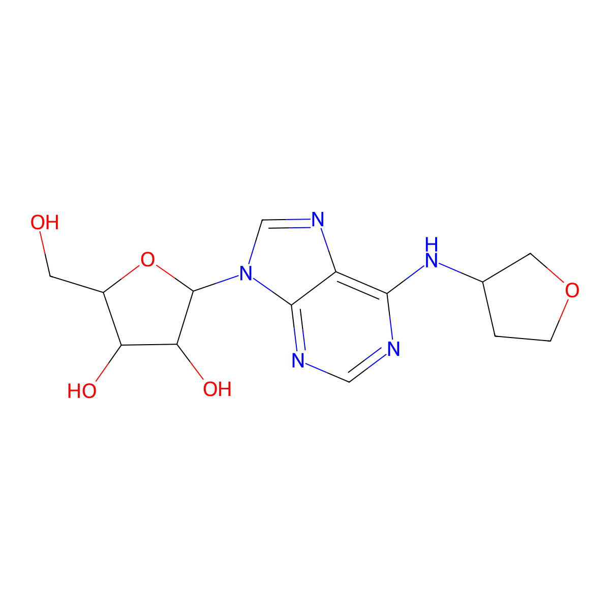 N-Oxolan-3-yladenosine molecular structure, CAS 204512-89-0