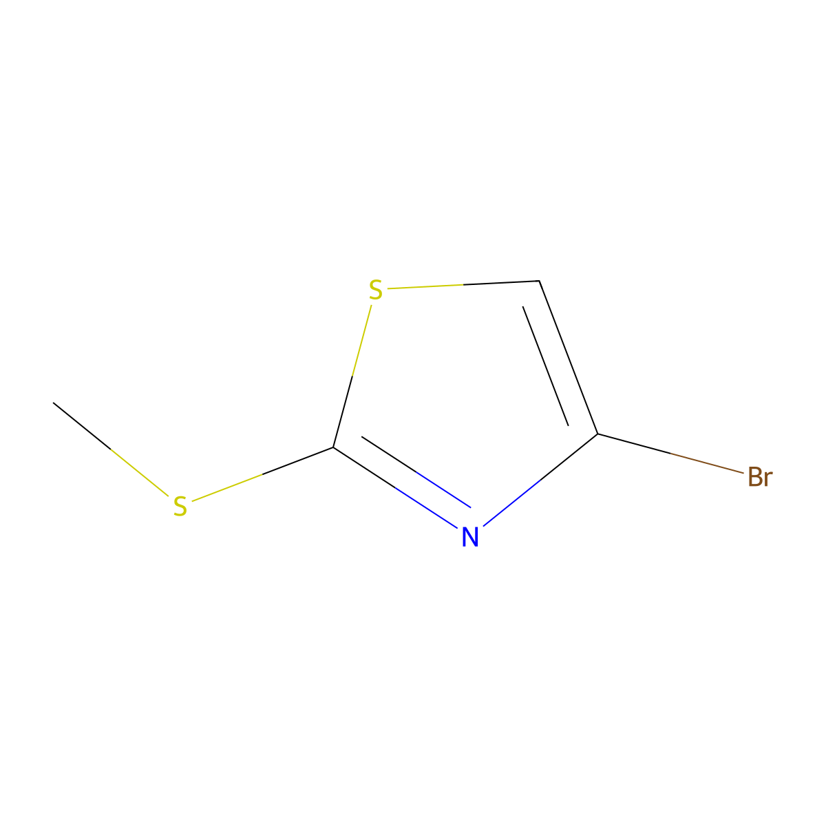 4-Bromo-2-(methylthio)-1,3-thiazole molecular structure, CAS 204513-62-2