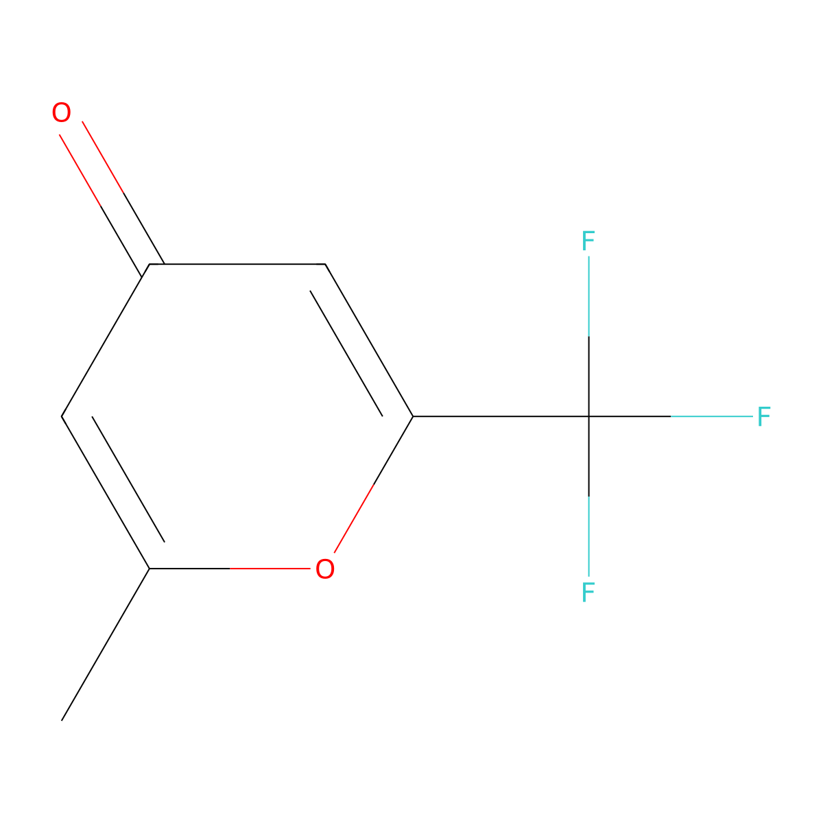 2-Methyl-6-(trifluoromethyl)pyran-4-one molecular structure, CAS 204516-30-3