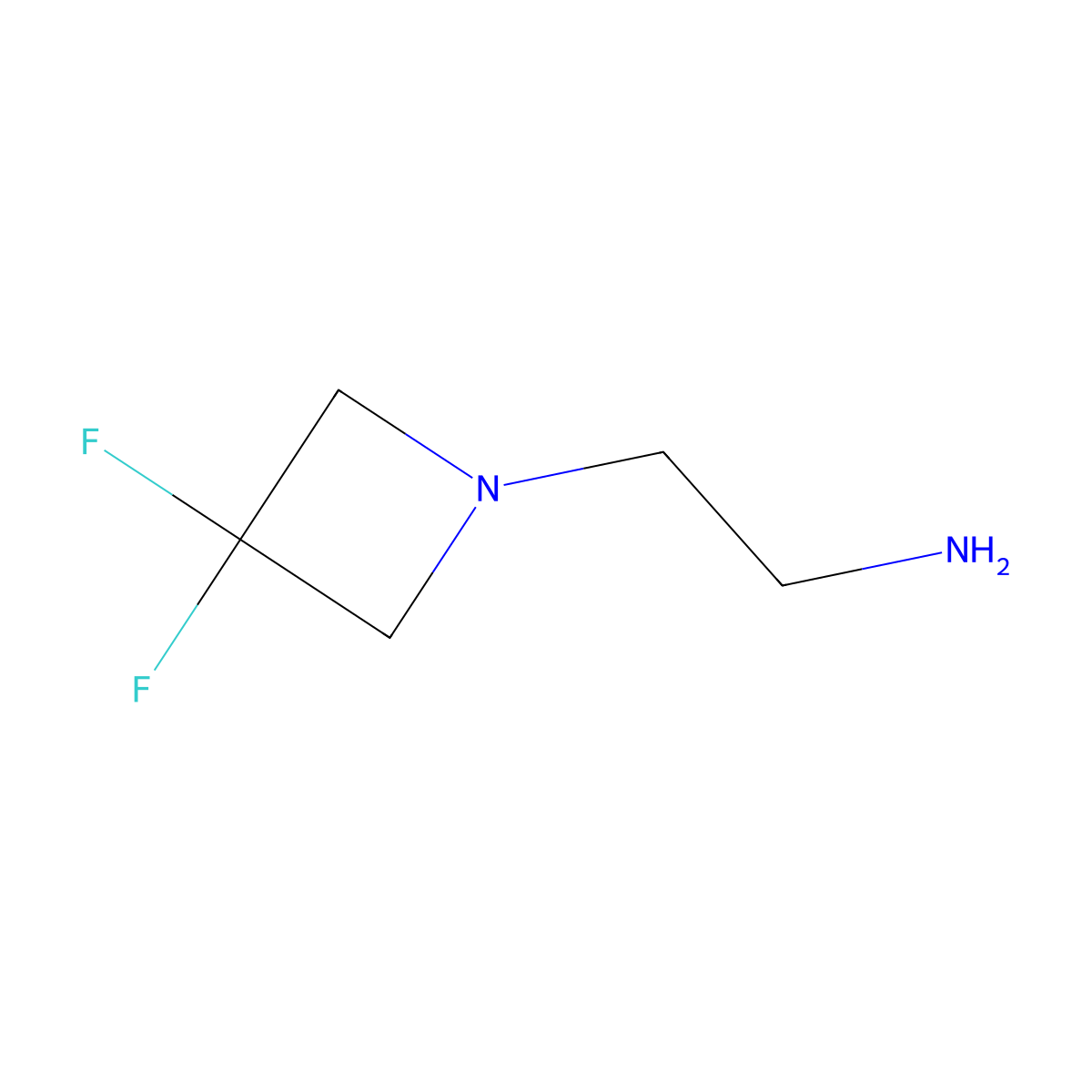 2-(3,3-Difluoroazetidin-1-yl)ethan-1-amine molecular structure, CAS 2045189-46-4