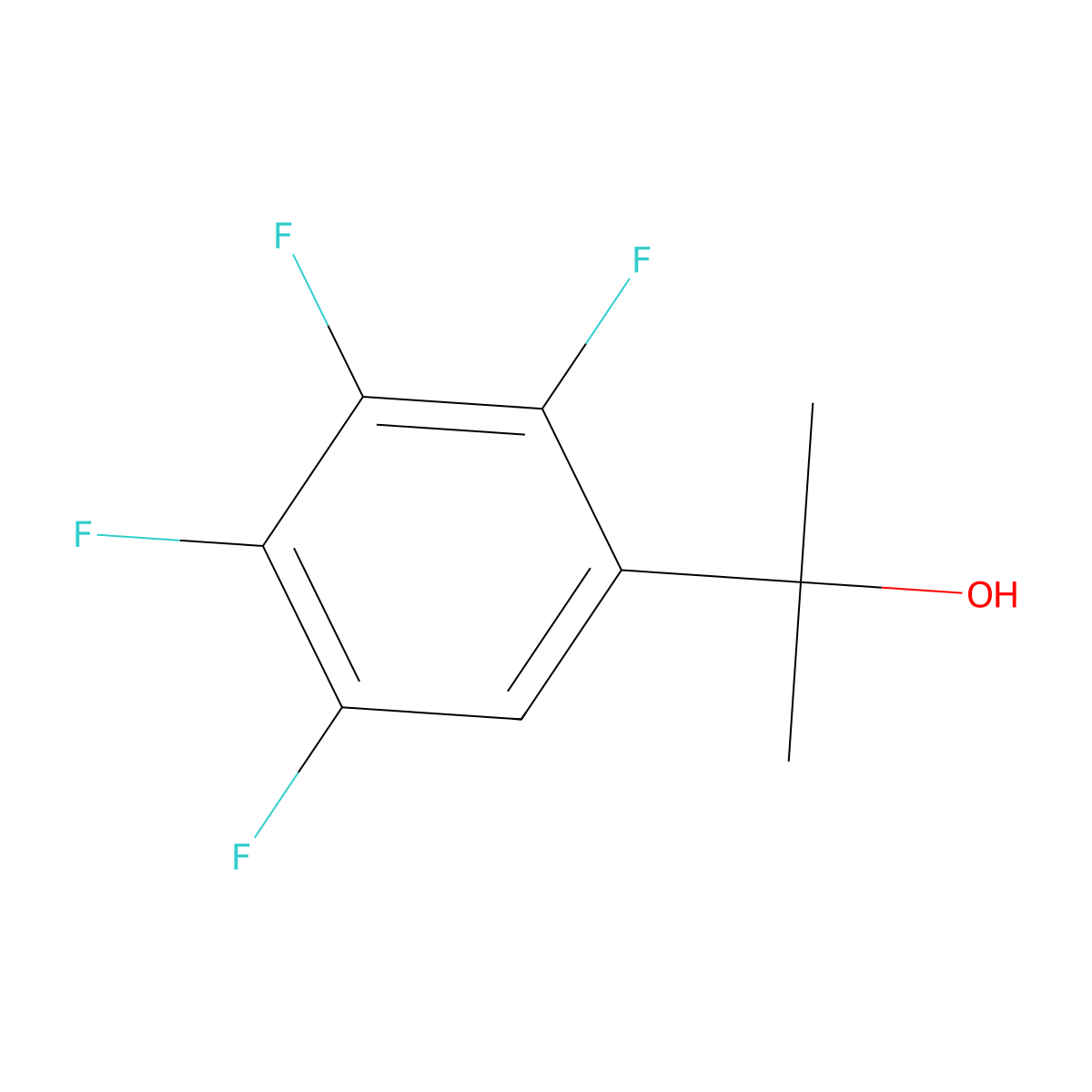 2-(2,3,4,5-Tetrafluorophenyl)propan-2-ol molecular structure, CAS 204522-82-7