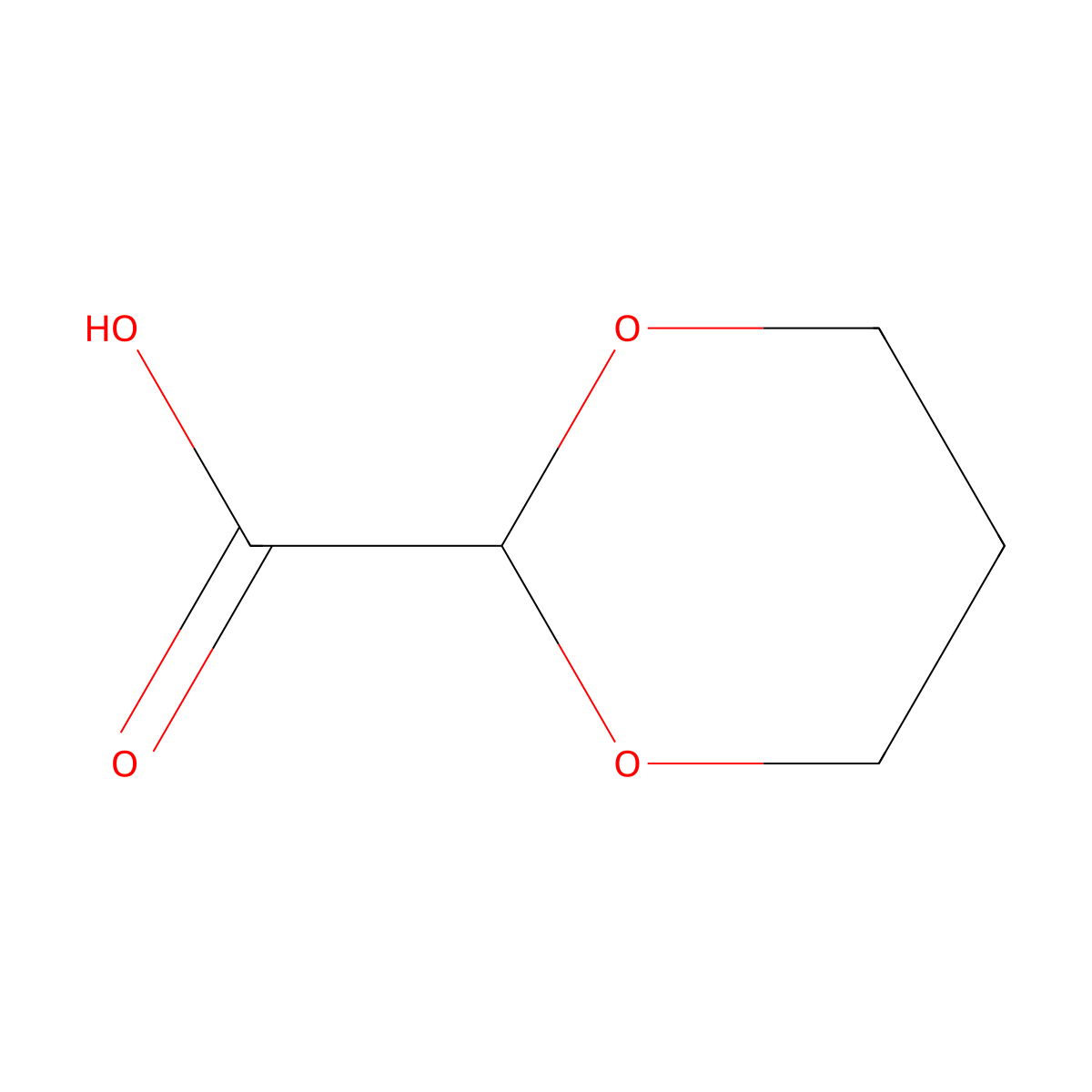 1,3-Dioxane-2-carboxylic acid molecular structure, CAS 204527-26-4