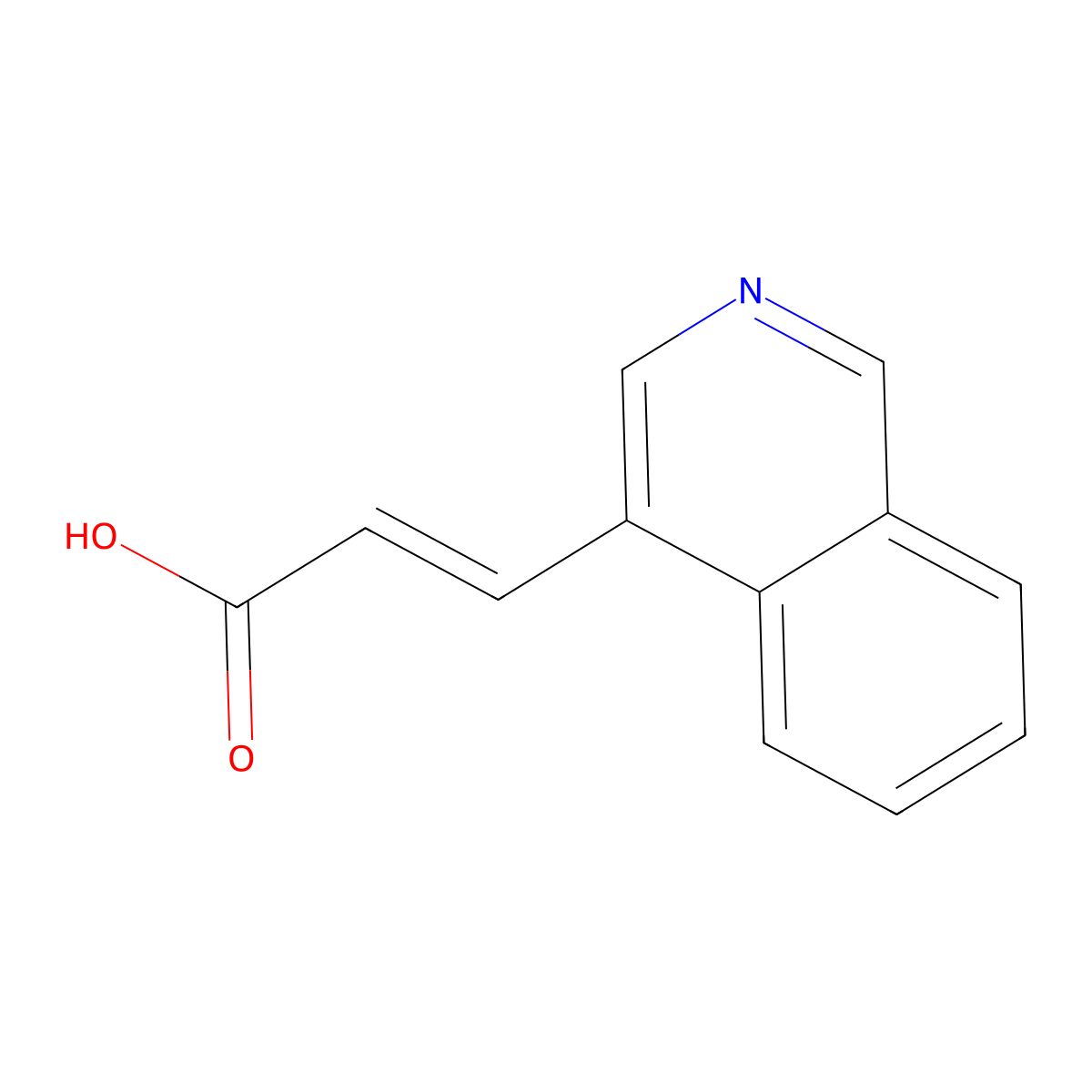 3-(Isoquinolin-4-yl)prop-2-enoic acid molecular structure, CAS 2045277-02-7