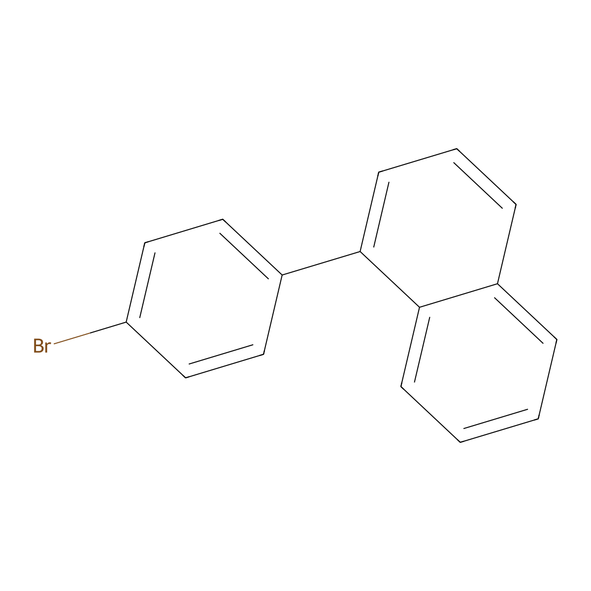 1-(4-Bromophenyl)naphthalene molecular structure, CAS 204530-94-9