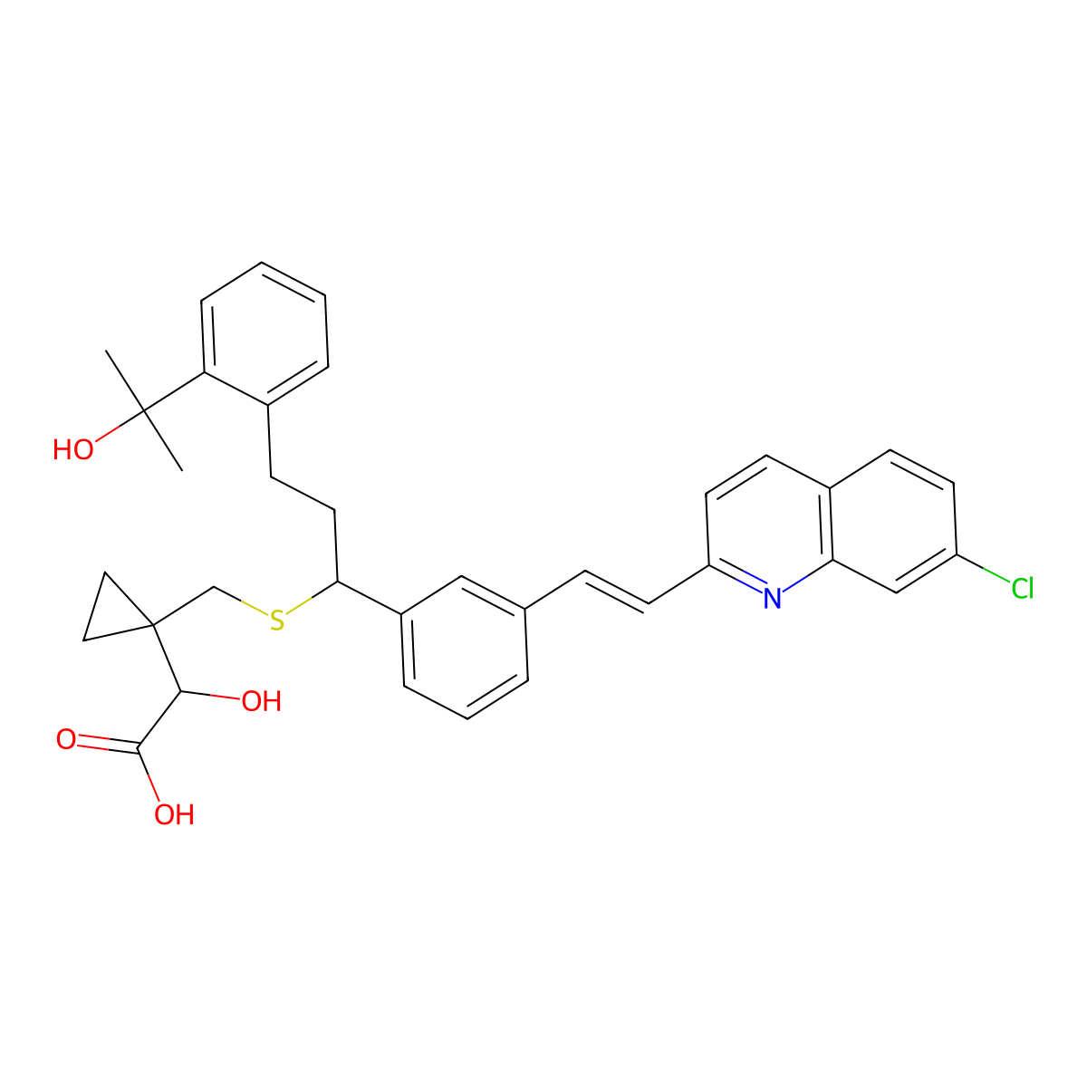 alpha Hydroxy montelukast molecular structure, CAS 2045402-27-3