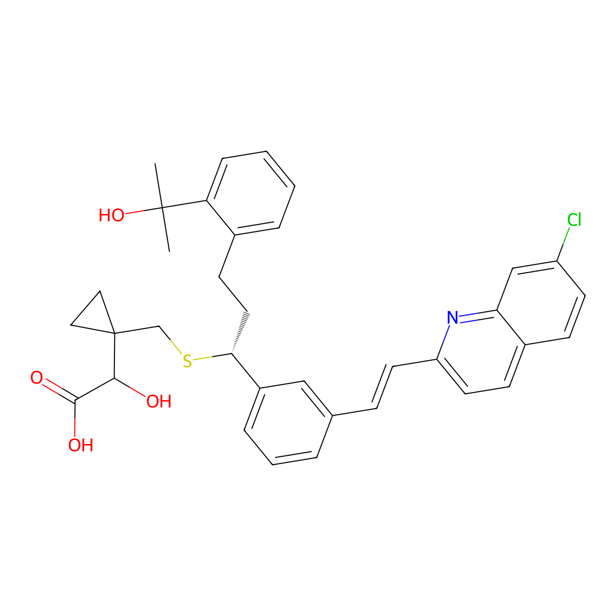 alpha Hydroxy montelukast molecular structure, CAS 2045402-27-3