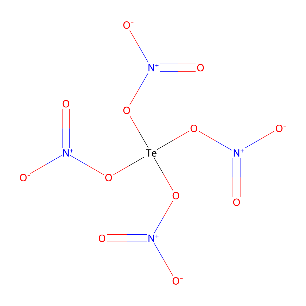 Tellurium nitrate (Te(NO3)4), (T-4)- molecular structure, CAS 20456-48-8