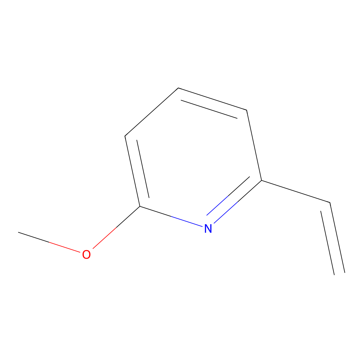 2-Methoxy-6-vinylpyridine molecular structure, CAS 204569-88-0