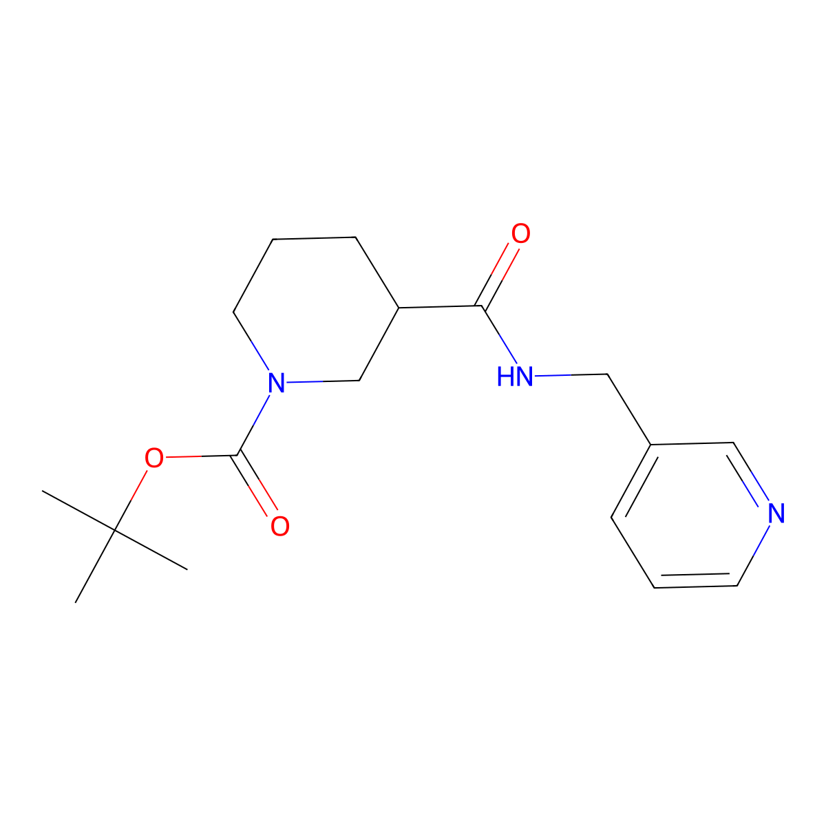 tert-Butyl 3-((pyridin-3-ylmethyl)carbamoyl)piperidine-1-carboxylate molecular structure, CAS 204574-56-1