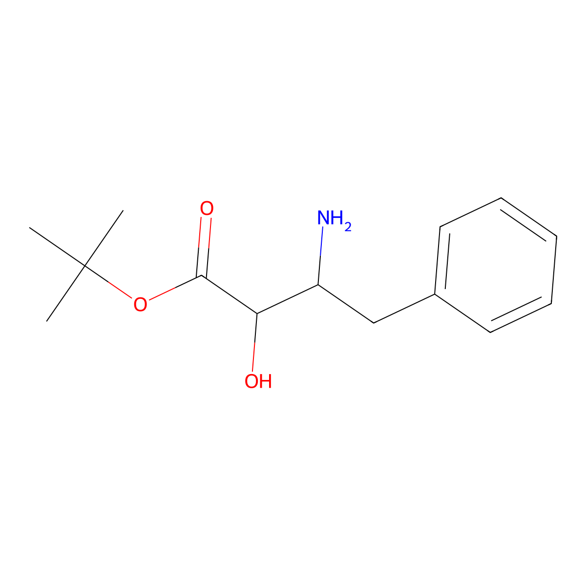 tert-butyl (2S,3R)-3-amino-2-hydroxy-4-phenylbutanoate molecular structure, CAS 204587-95-1