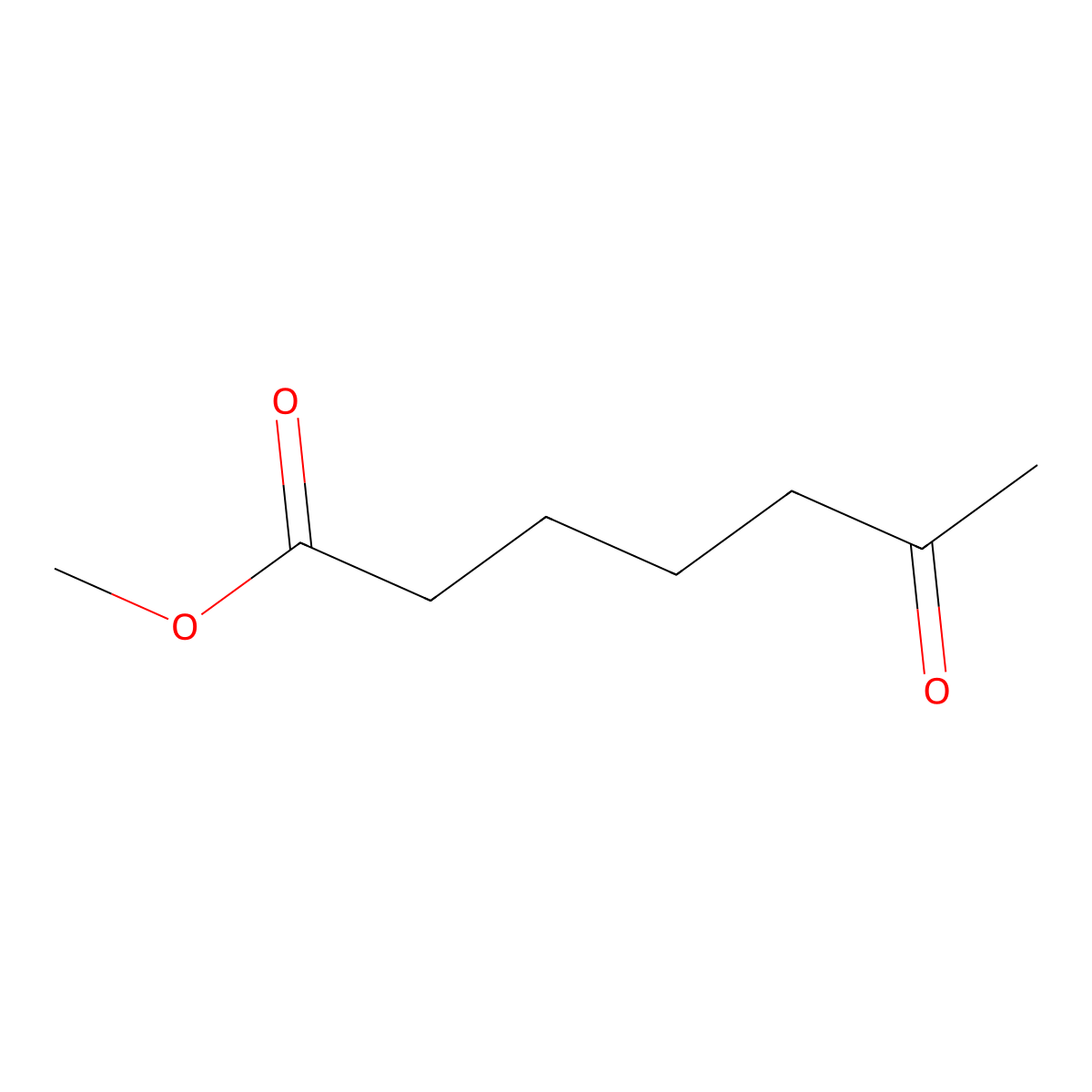 Heptanoic acid, 6-oxo-, methyl ester molecular structure, CAS 2046-21-1