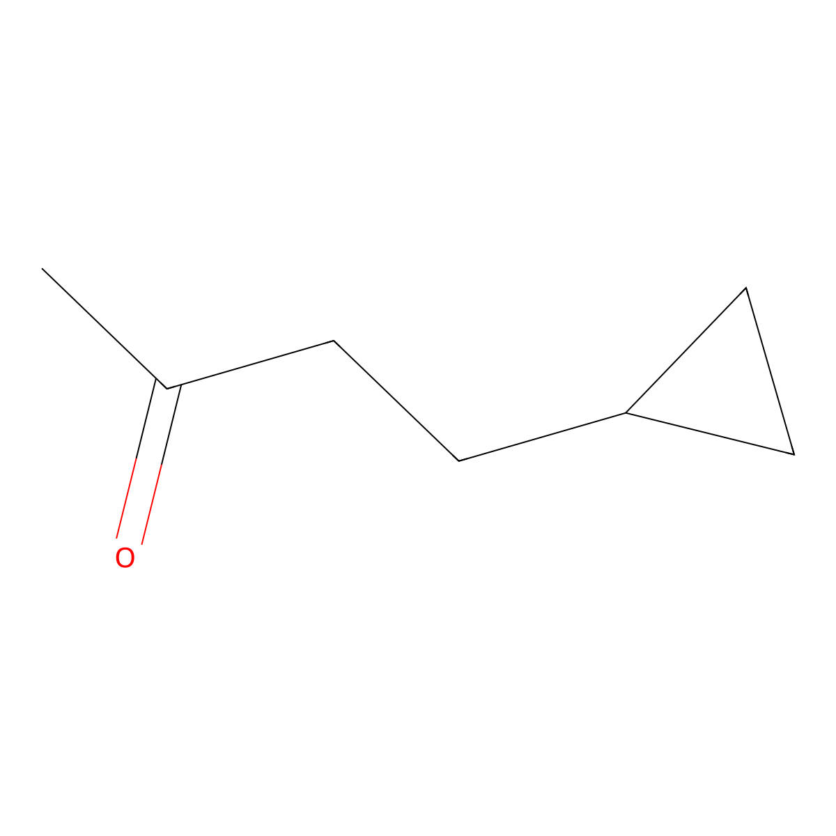 4-Cyclopropyl 2-butanone molecular structure, CAS 2046-23-3