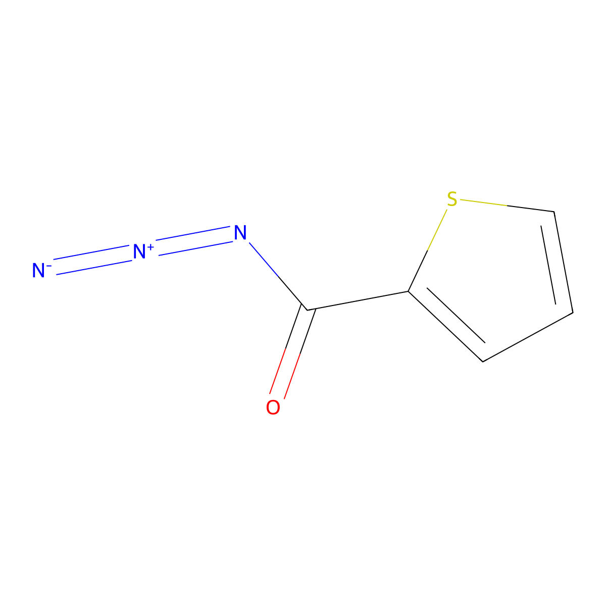 2-Thiophenecarbonylazide molecular structure, CAS 2046-39-1