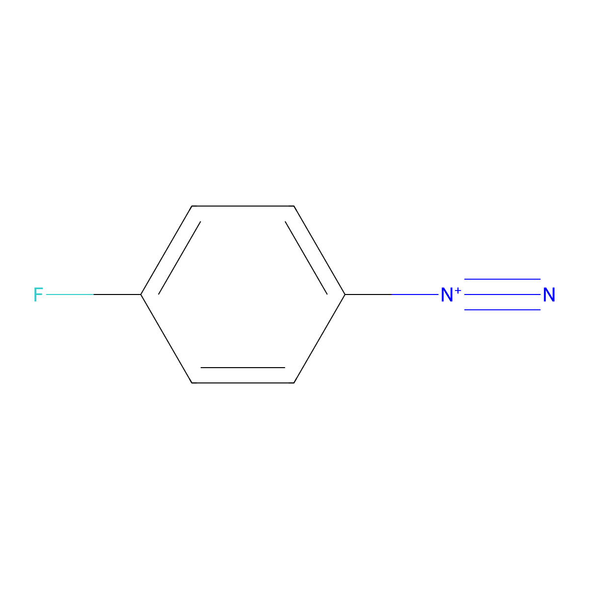 4-Fluorobenzenediazonium molecular structure, CAS 20460-01-9