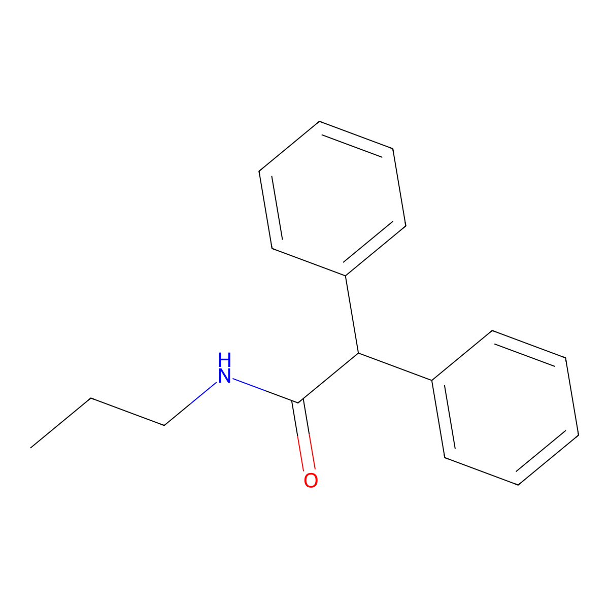 2,2-diphenyl-N-propylacetamide molecular structure, CAS 20461-07-8