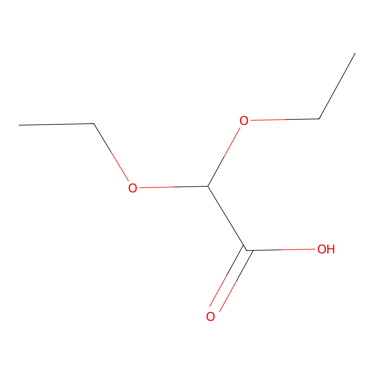 2,2-Diethoxyacetic acid molecular structure, CAS 20461-86-3