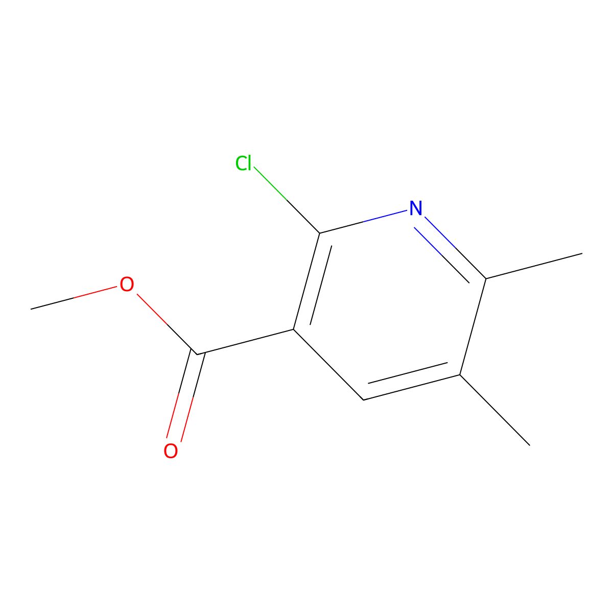 Methyl2-chloro-5,6-dimethylpyridine-3-carboxylate molecular structure, CAS 2046316-69-0