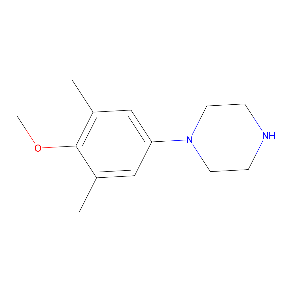 1-(4-Methoxy-3,5-dimethylphenyl)piperazine molecular structure, CAS 204634-63-9