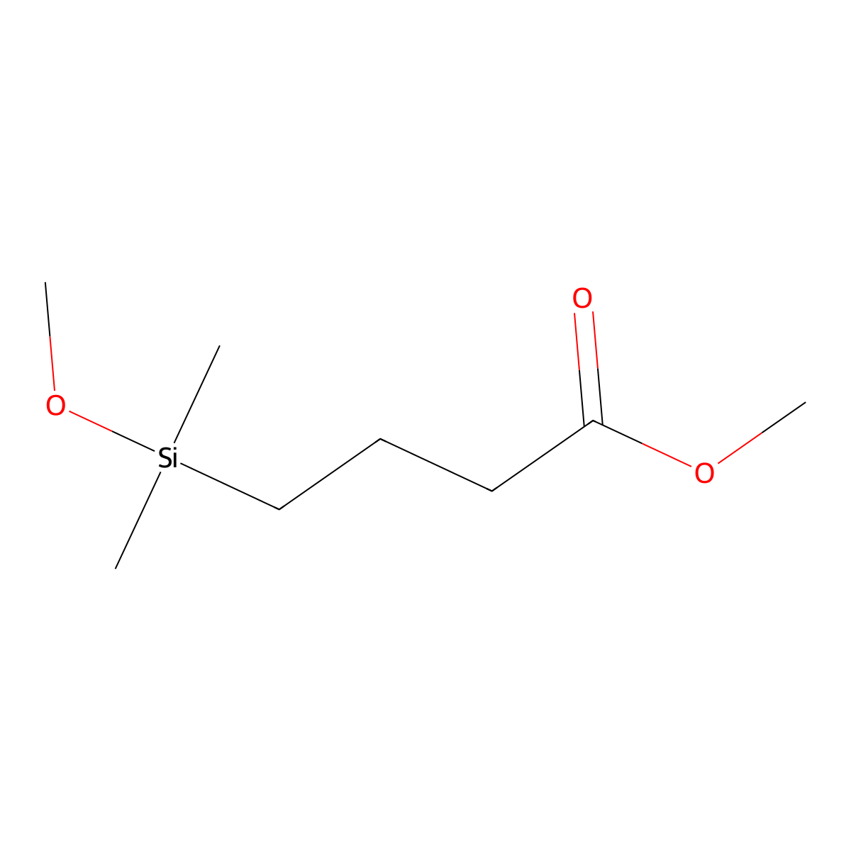 3-(Carbomethoxy)propyldimethylmethoxysilane molecular structure, CAS 204641-79-2