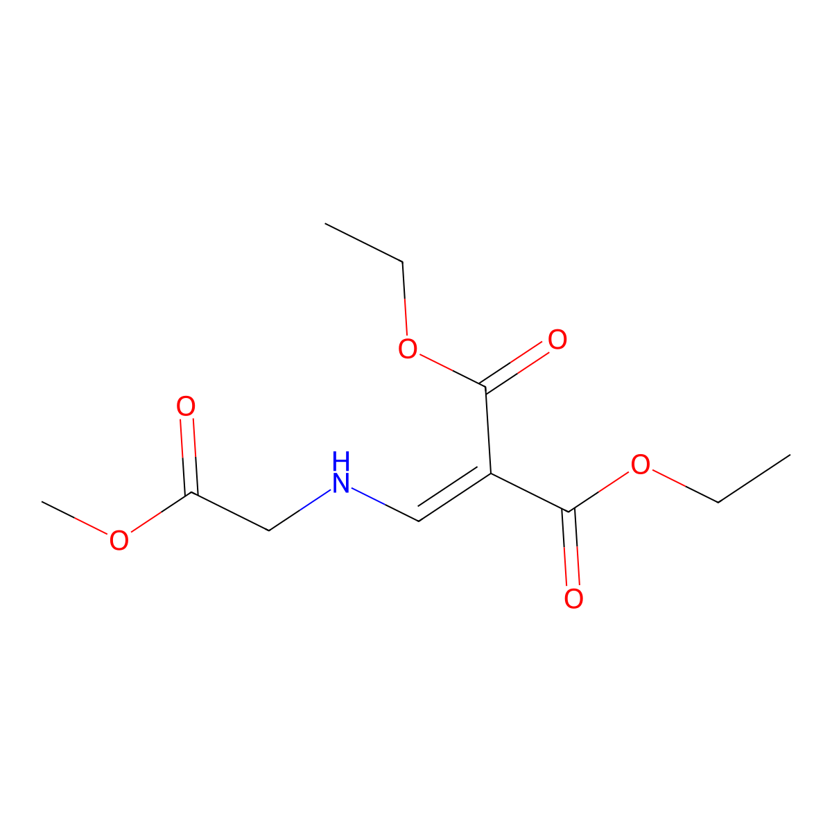 Diethyl 2-{[(2-methoxy-2-oxoethyl)amino]methylene}malonate molecular structure, CAS 204643-48-1
