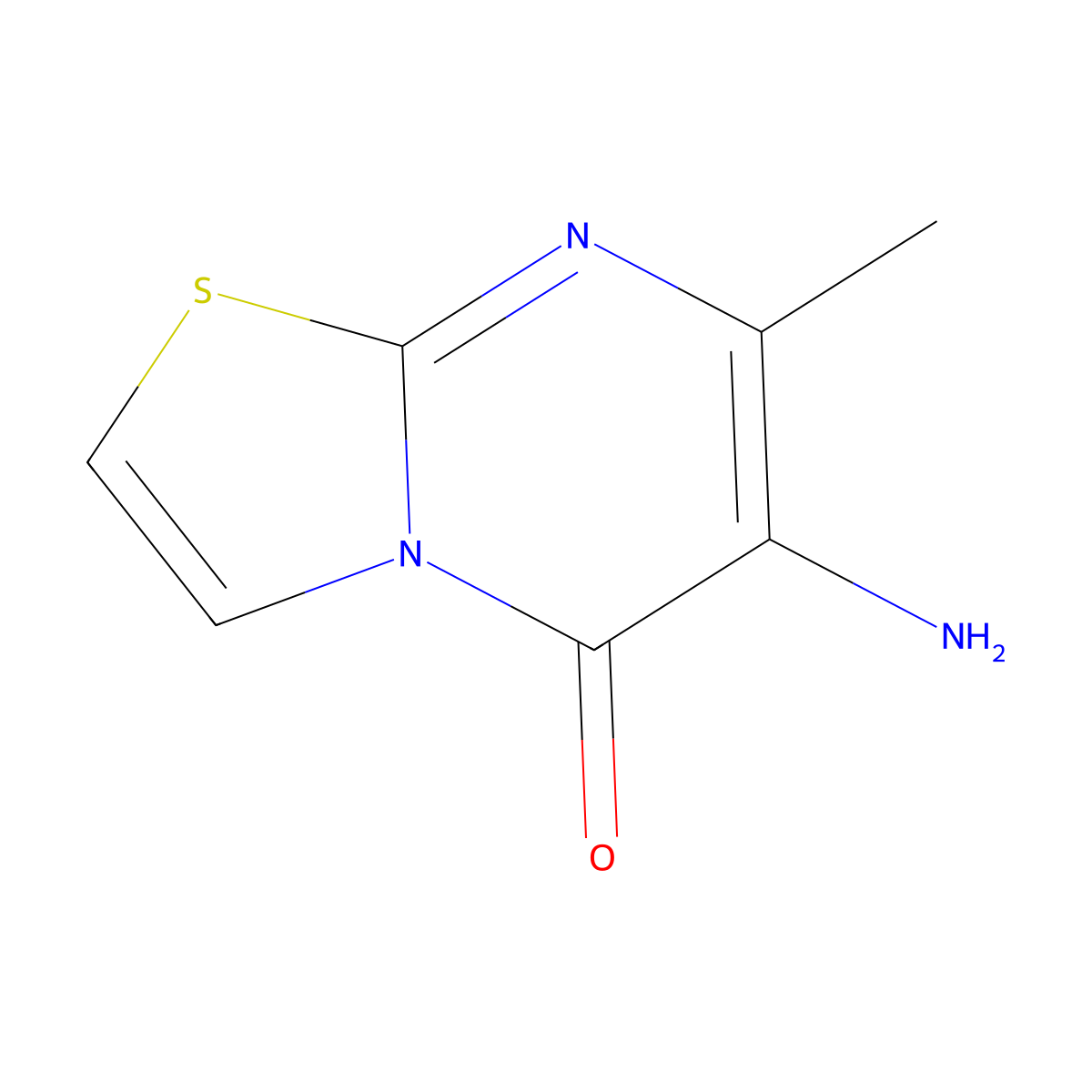 6-amino-7-methyl-5H-[1,3]thiazolo[3,2-a]pyrimidin-5-one molecular structure, CAS 204643-60-7