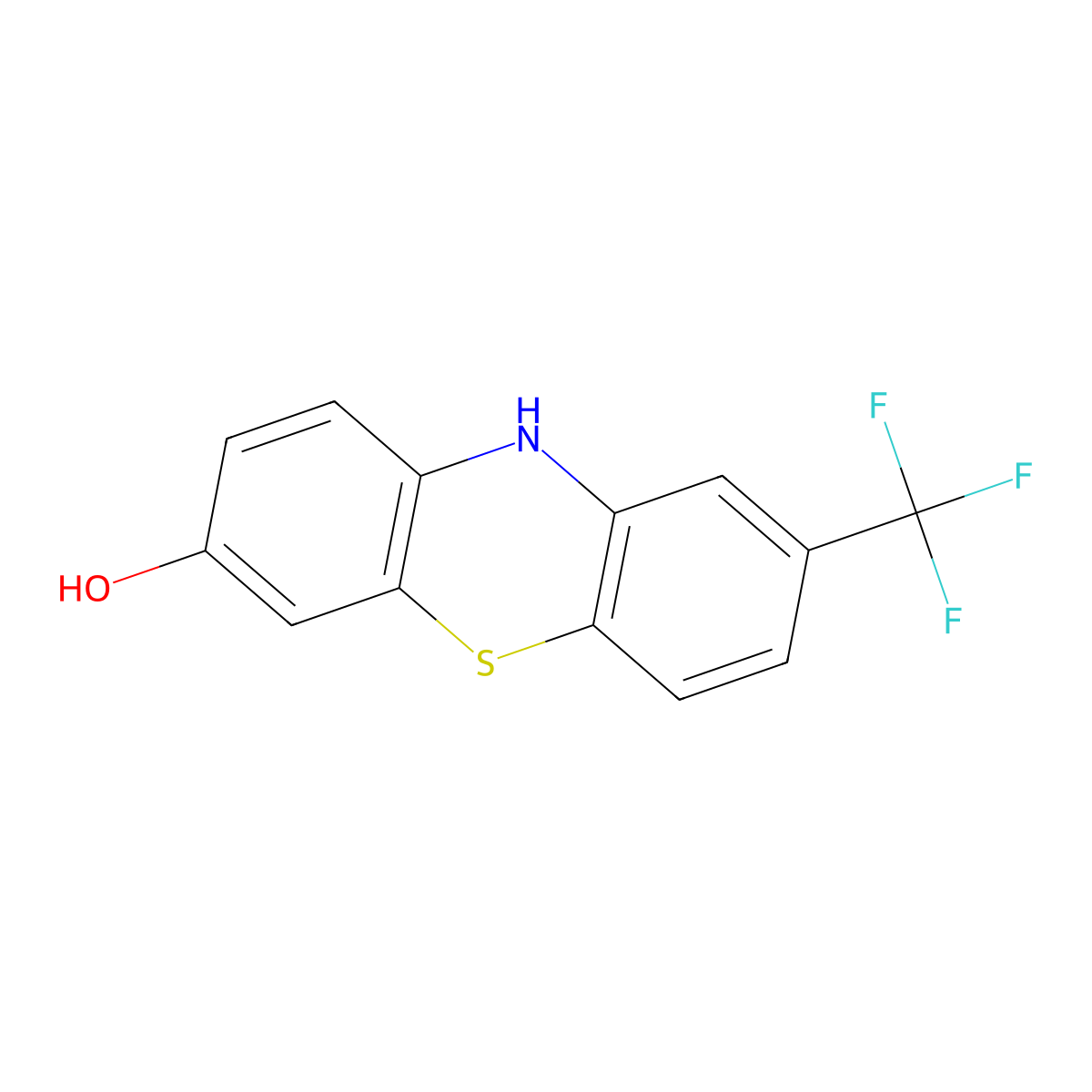 8-(Trifluoromethyl)-phenothiazin-3-ol molecular structure, CAS 20465-15-0