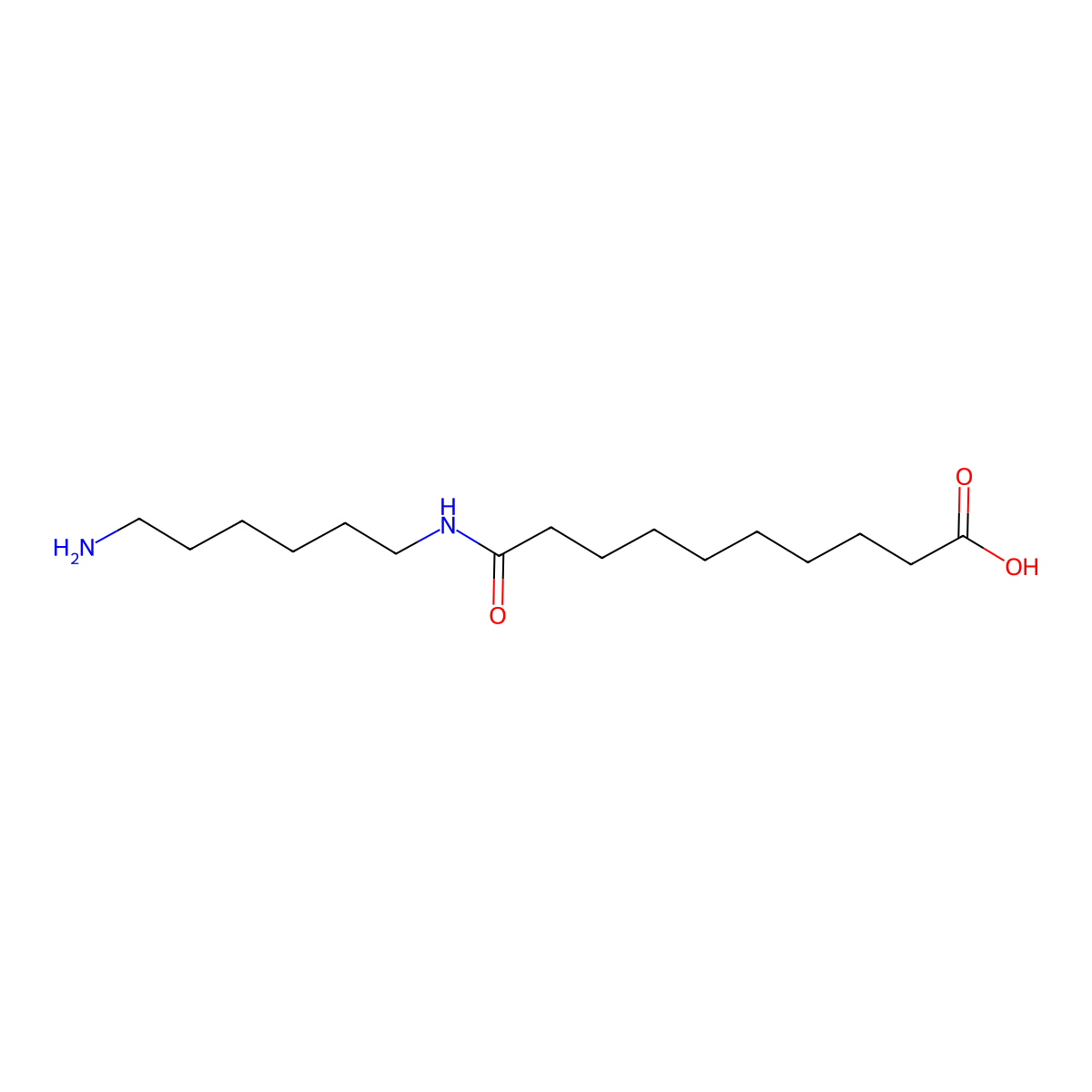 10-((6-Aminohexyl)amino)-10-oxodecanoic acid molecular structure, CAS 20465-98-9