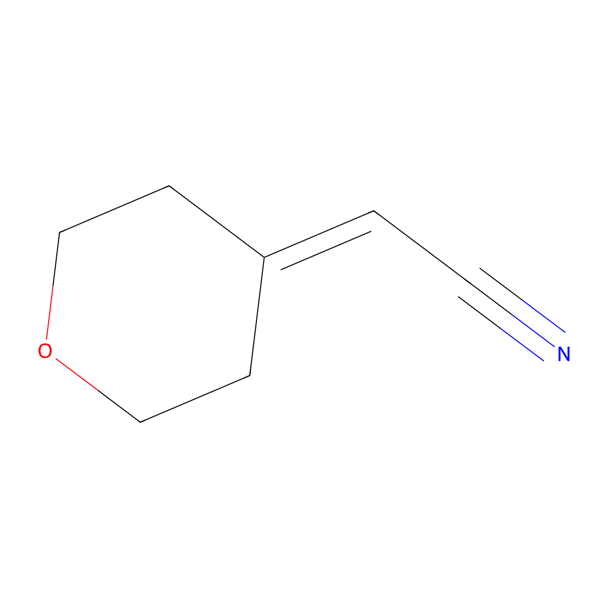 2-(Dihydro-2H-pyran-4(3H)-ylidene)acetonitrile molecular structure, CAS 204651-40-1