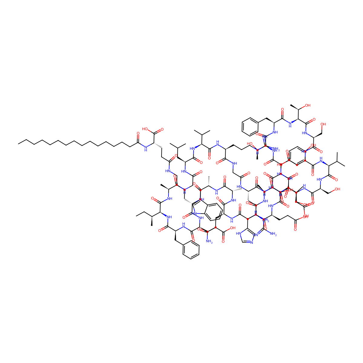Liraglutide molecular structure, CAS 204656-20-2