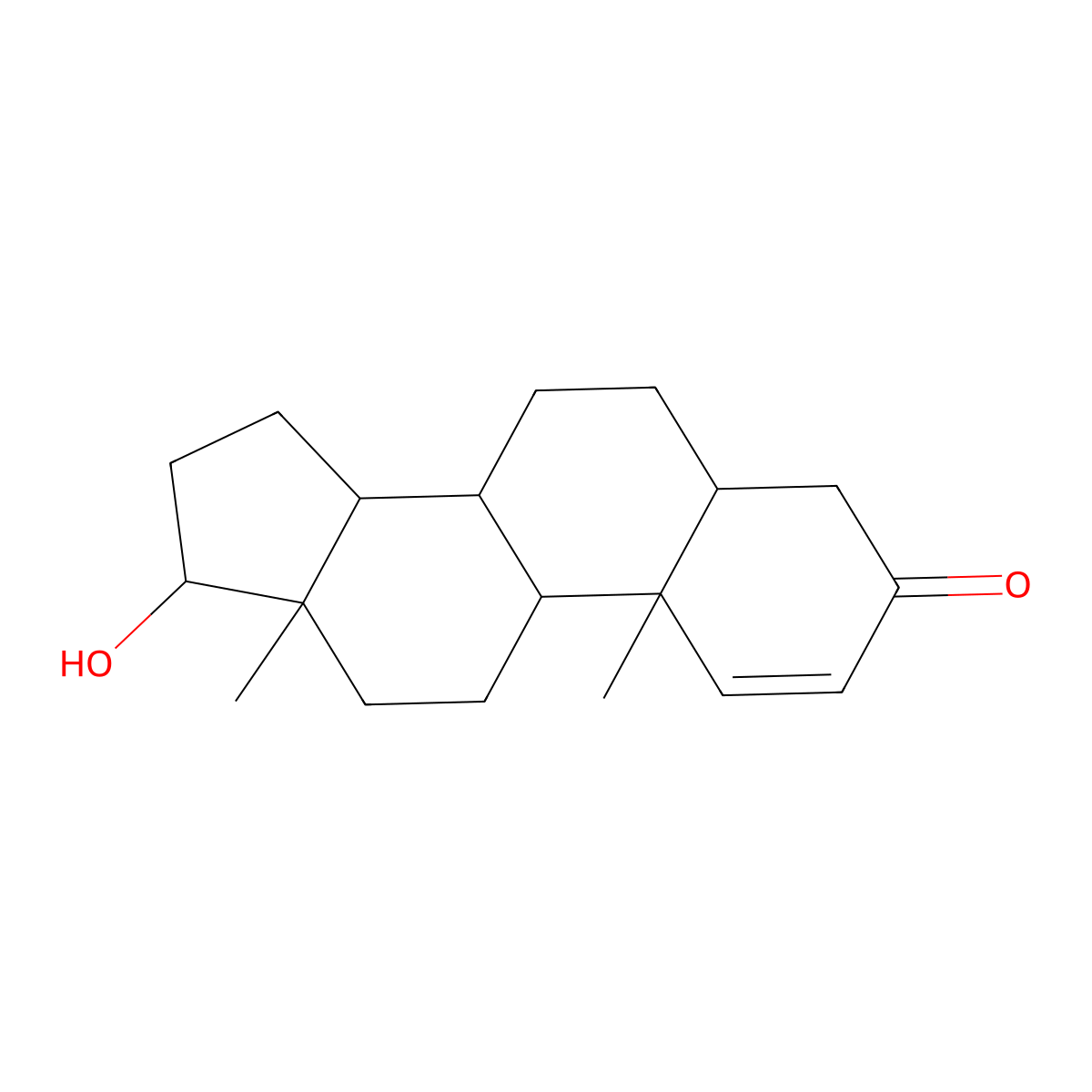 17-Hydroxyandrost-1-en-3-one molecular structure, CAS 204660-15-1