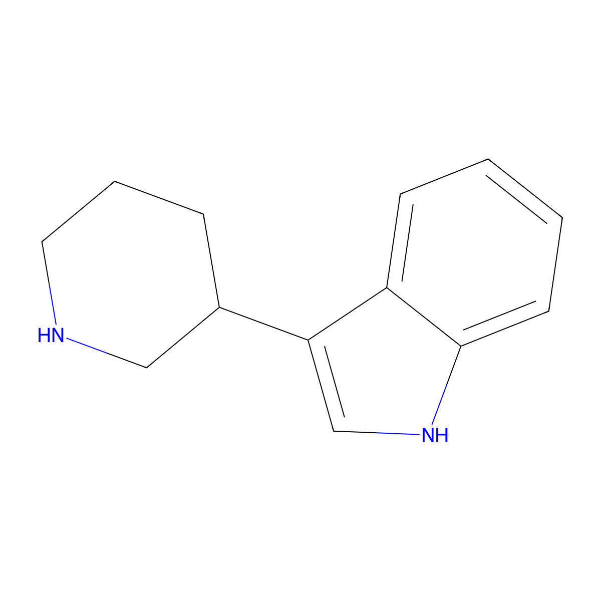 3-(Piperidin-3-YL)-1H-indole molecular structure, CAS 204687-20-7