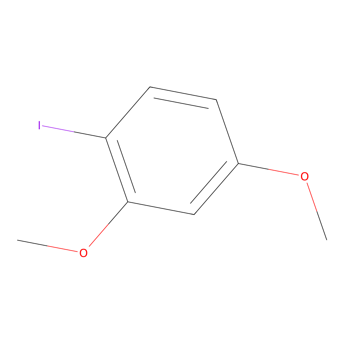 1-Iodo-2,4-dimethoxybenzene molecular structure, CAS 20469-63-0