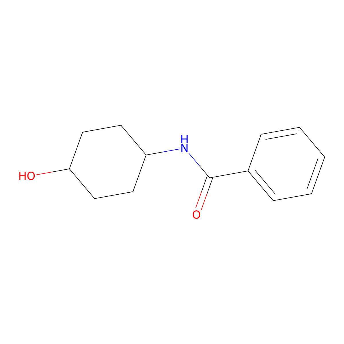 N-(4-hydroxycyclohexyl)benzamide molecular structure, CAS 204691-99-6