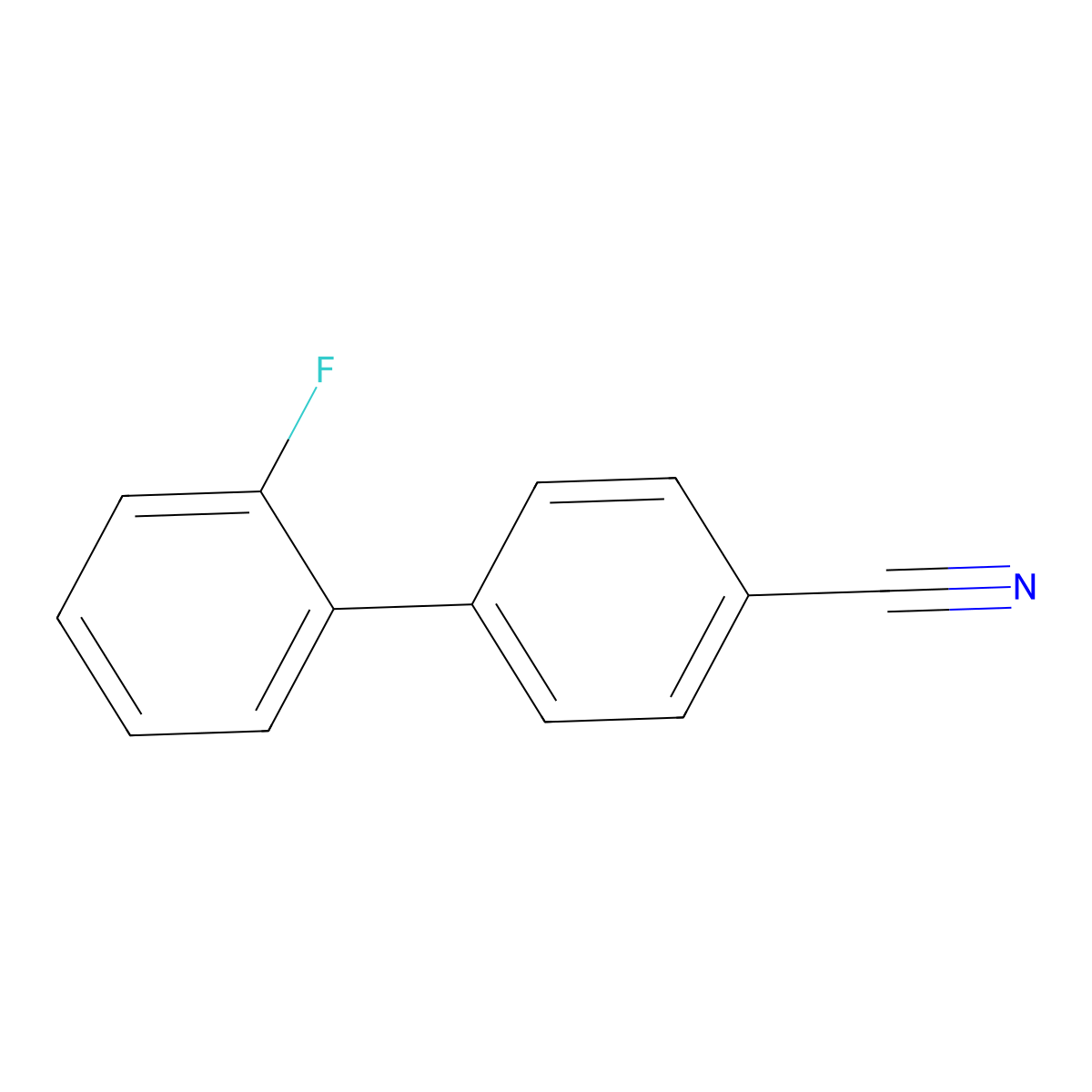 2'-Fluoro[1,1'-biphenyl]-4-carbonitrile molecular structure, CAS 204699-72-9