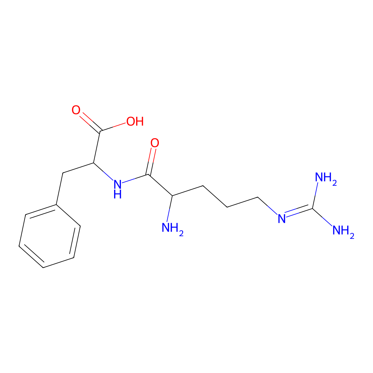 L-Arginyl-L-phenylalanine molecular structure, CAS 2047-13-4