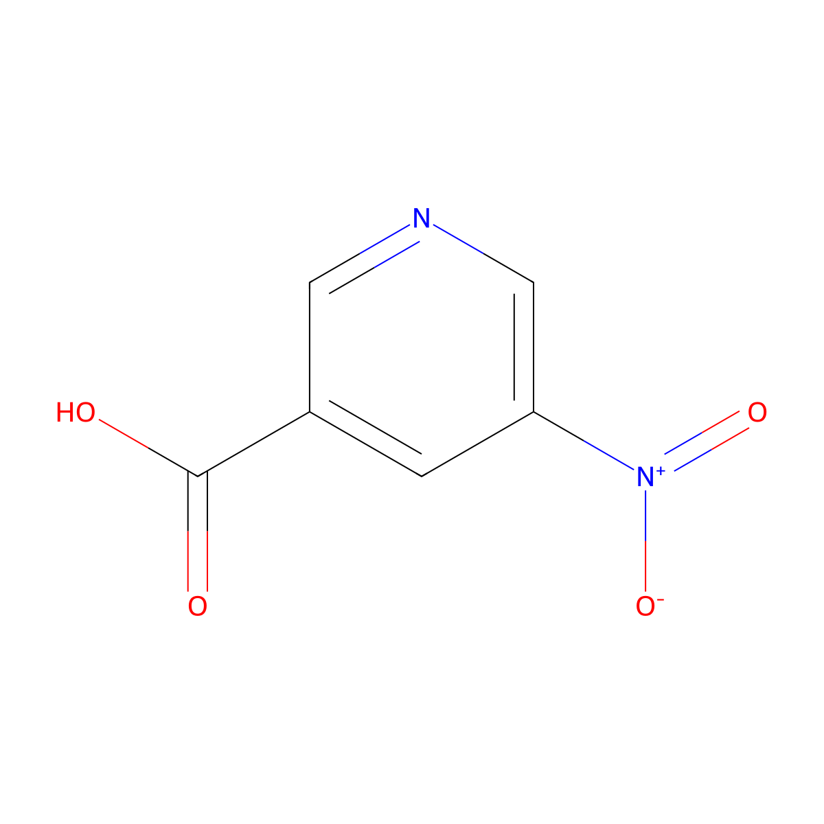 5-Nitronicotinic acid molecular structure, CAS 2047-49-6